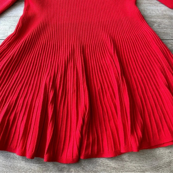 Two Twenty Five Red Ribbed Sweater  Dress - Picture 9 of 13
